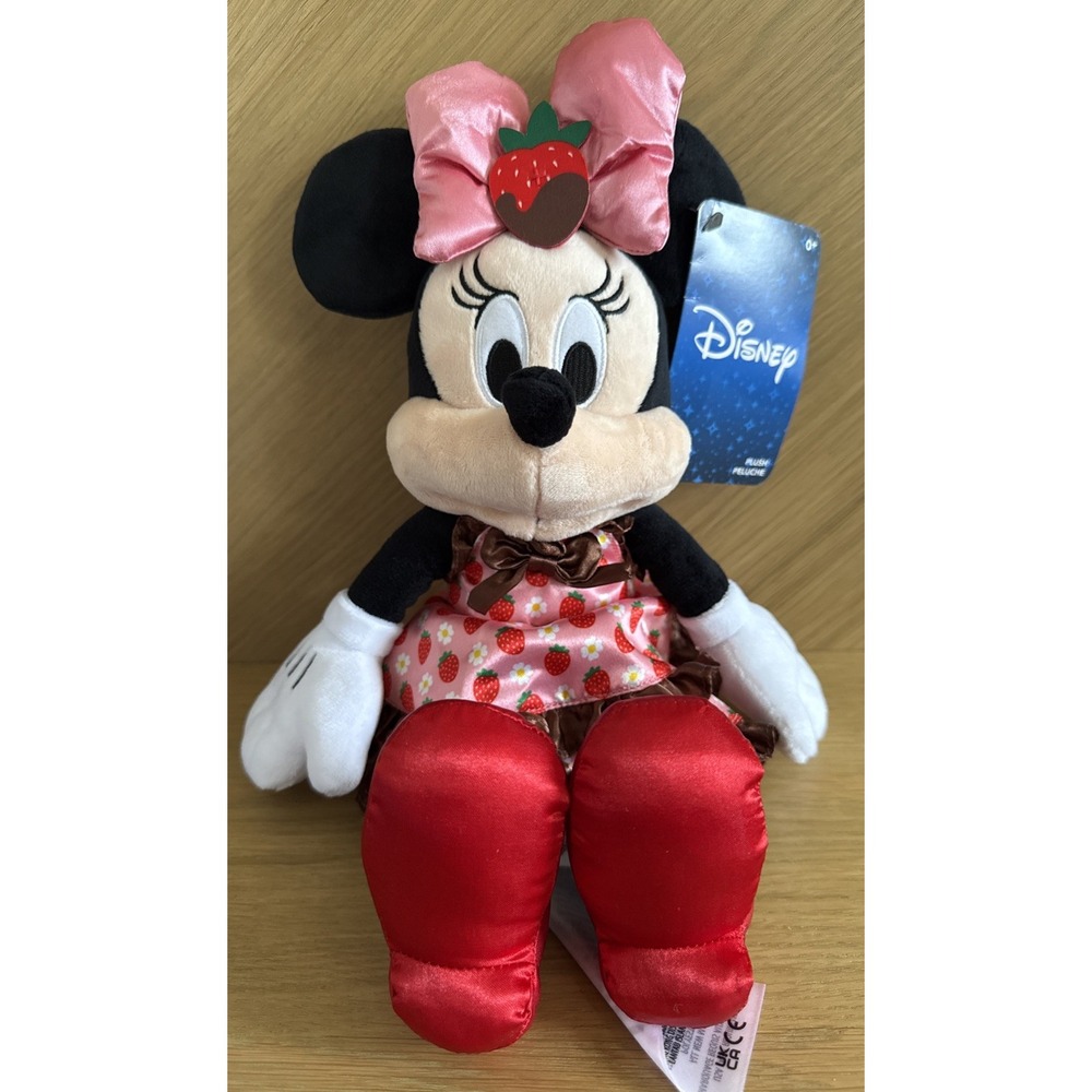 Disney Minnie Mouse Plush Valentine's Day Chocolate Covered Strawberry NWT